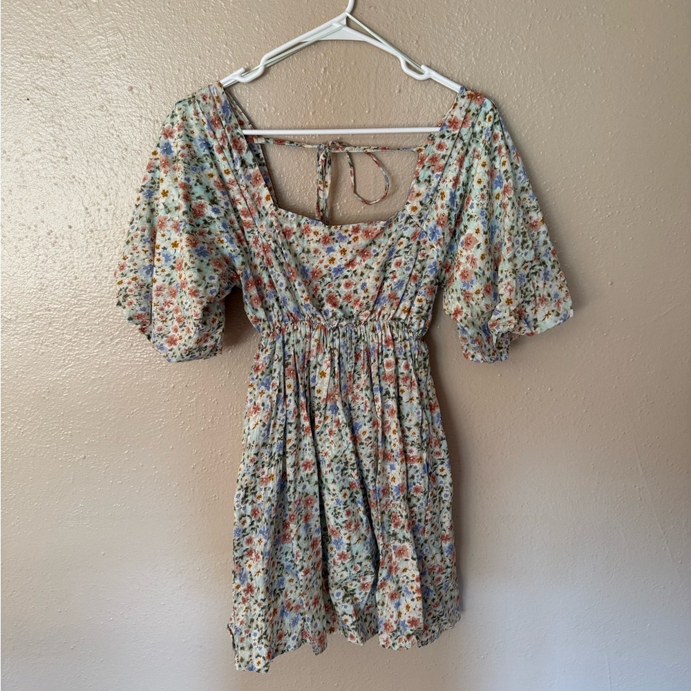 MARBLE Floral Smocked Dress